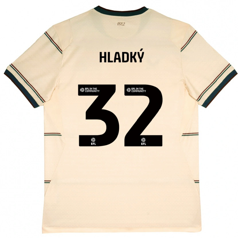 Danxen Criança Camisola Vaclav Hladky #32 Beige Borgonha Alternativa 2026/27 Camisa