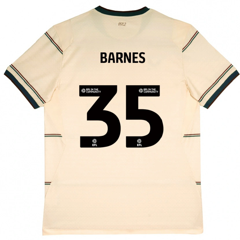 Danxen Criança Camisola Ashley Barnes #35 Beige Borgonha Alternativa 2026/27 Camisa