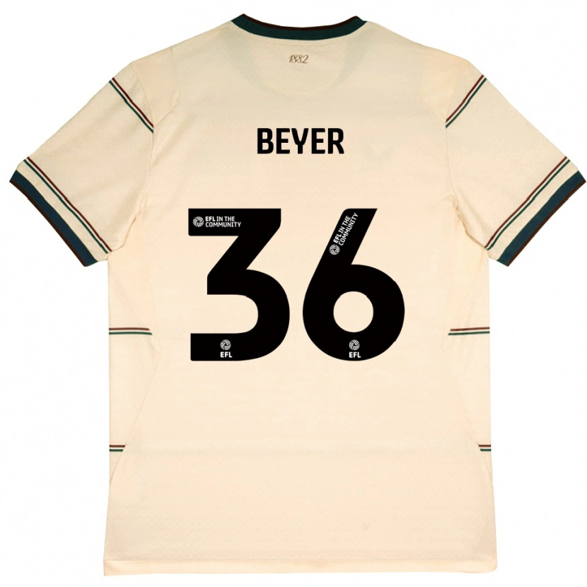 Danxen Criança Camisola Jordan Beyer #36 Beige Borgonha Alternativa 2026/27 Camisa