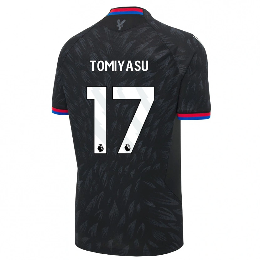 Danxen Criança Camisola Takehiro Tomiyasu #17 Preto Azul Vermelho Alternativa 2026/27 Camisa