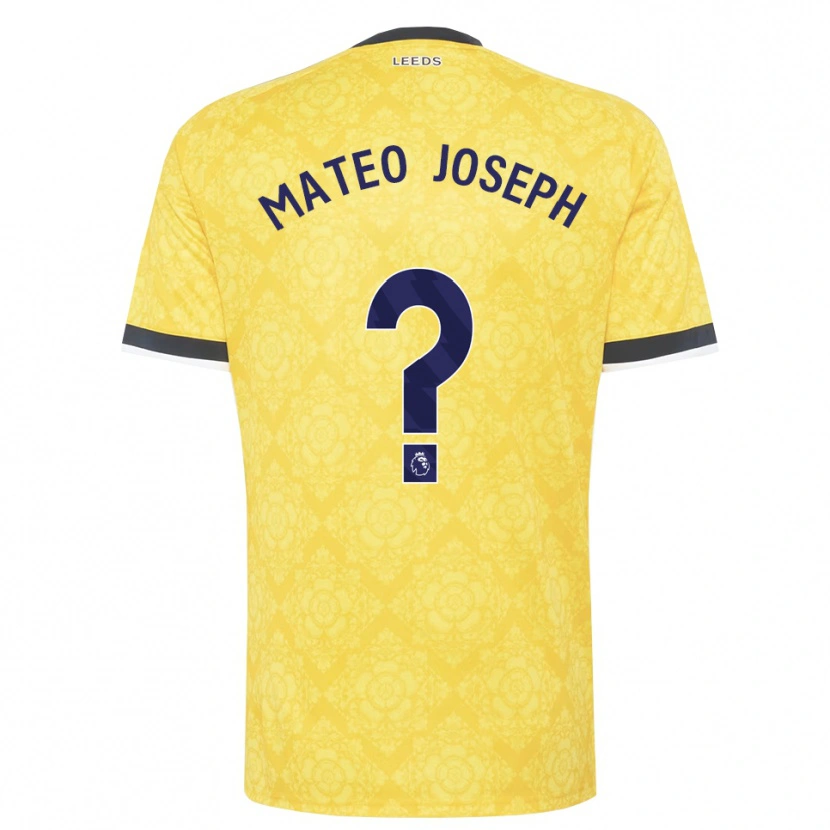 Danxen Criança Camisola Mateo Joseph #0 Amarelo Branco Preto Alternativa 2026/27 Camisa