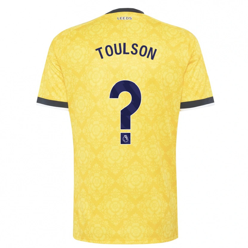 Danxen Criança Camisola Daniel Toulson #0 Amarelo Branco Preto Alternativa 2026/27 Camisa