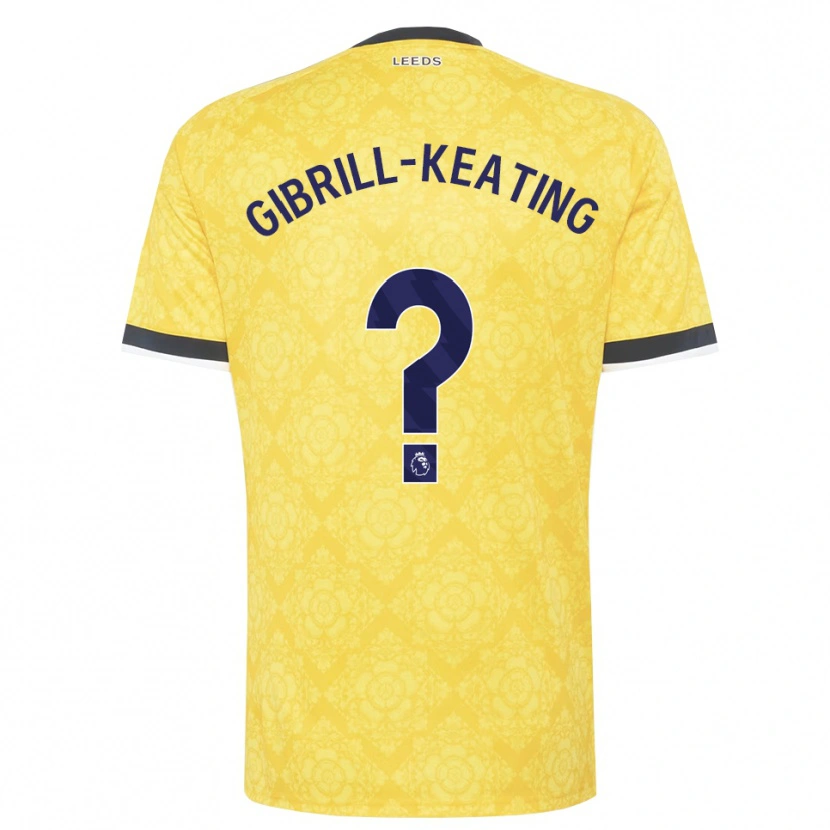 Danxen Criança Camisola Sian Gibrill-Keating #0 Amarelo Branco Preto Alternativa 2026/27 Camisa