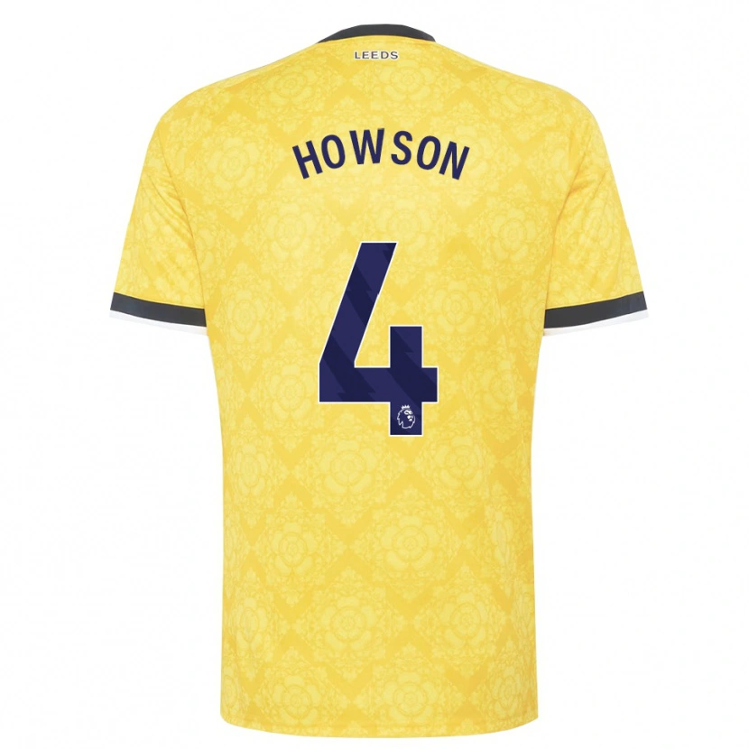 Danxen Criança Camisola Jonathan Howson #4 Amarelo Branco Preto Alternativa 2026/27 Camisa