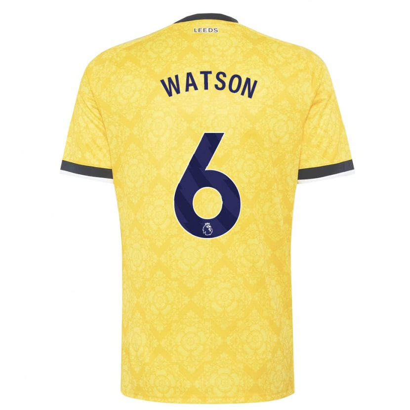 Danxen Criança Camisola Jacob Watson #6 Amarelo Branco Preto Alternativa 2026/27 Camisa