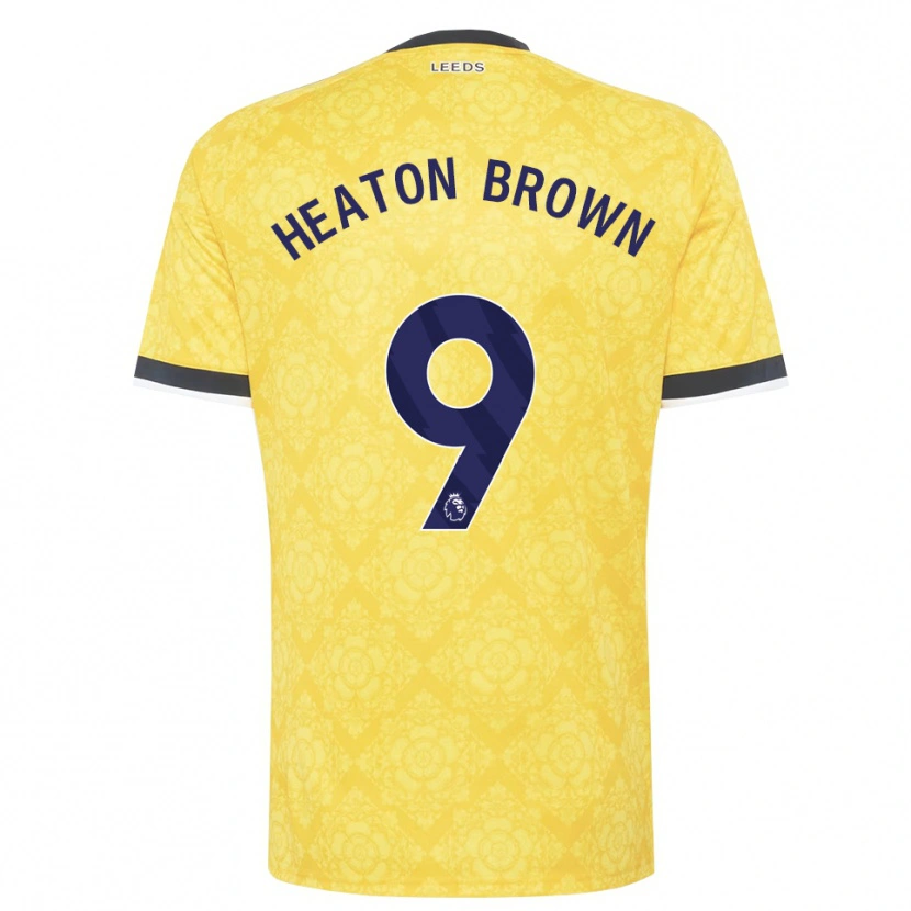 Danxen Criança Camisola Heaton Brown #9 Amarelo Branco Preto Alternativa 2026/27 Camisa