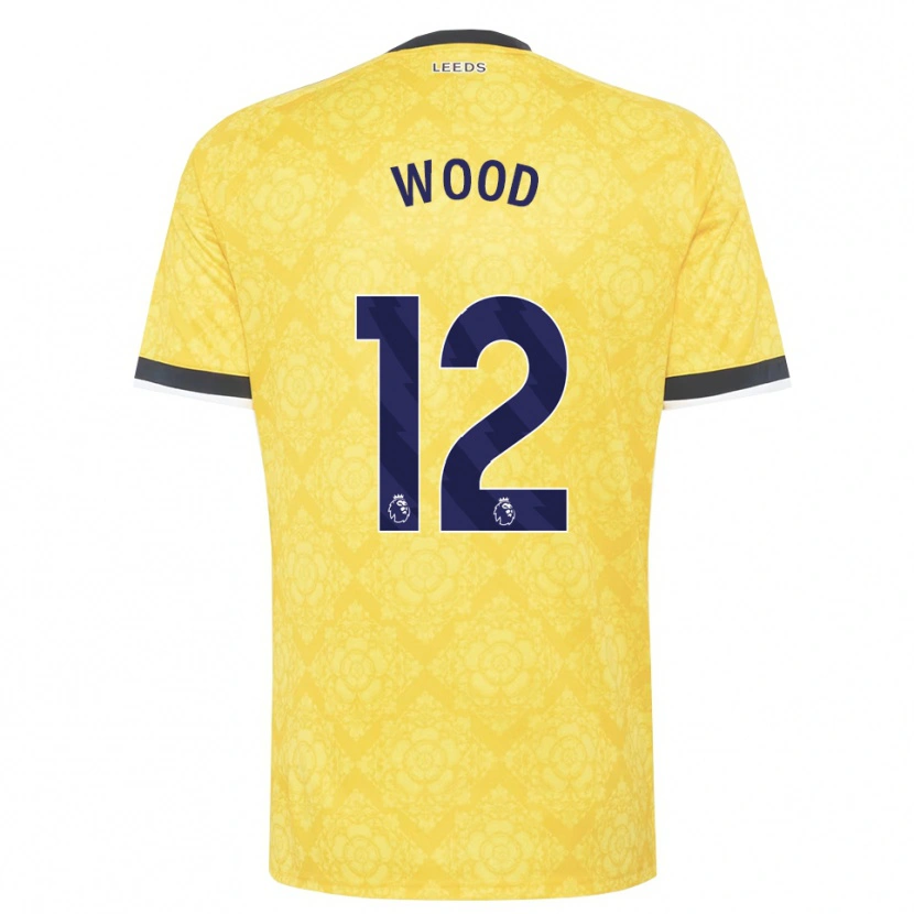Danxen Criança Camisola Oliver Wood #12 Amarelo Branco Preto Alternativa 2026/27 Camisa