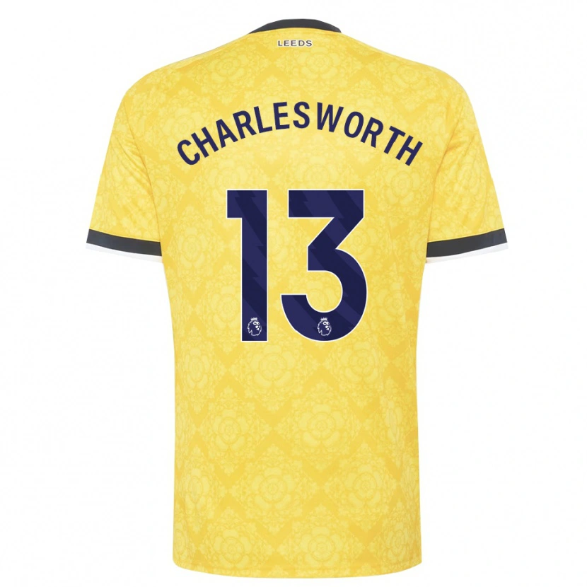 Danxen Criança Camisola Millie Robshaw-Charlesworth #13 Amarelo Branco Preto Alternativa 2026/27 Camisa