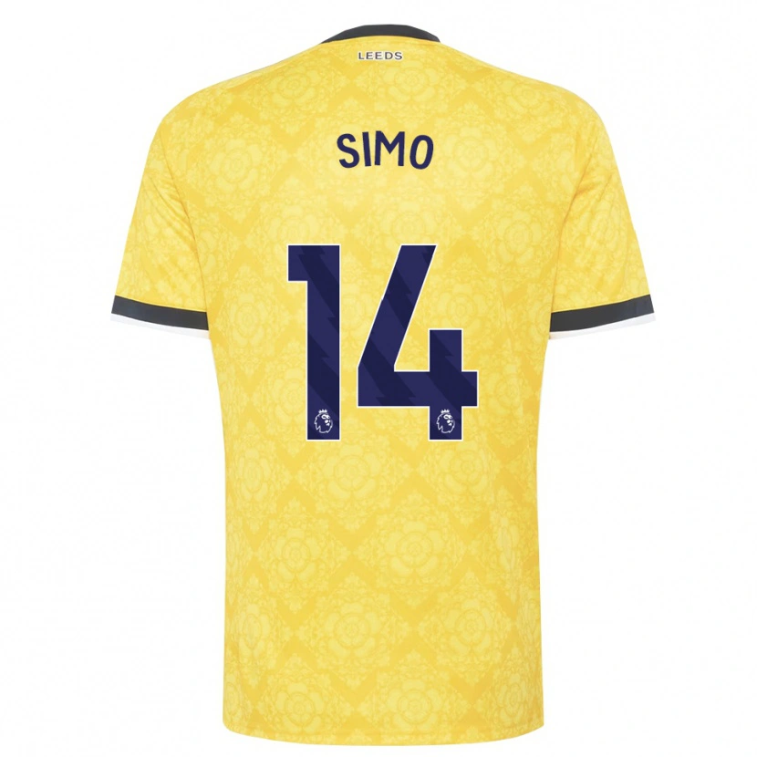 Danxen Criança Camisola Elton Simo #14 Amarelo Branco Preto Alternativa 2026/27 Camisa