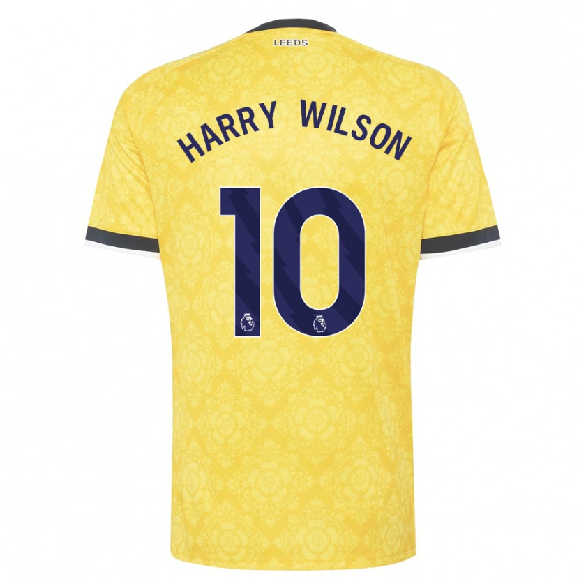 Danxen Criança Camisola Harry Wilson #10 Amarelo Branco Preto Alternativa 2026/27 Camisa