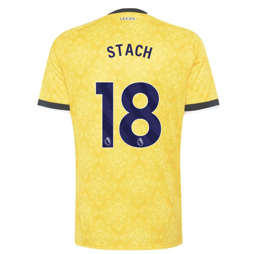 Danxen Criança Camisola Anton Stach #18 Amarelo Branco Preto Alternativa 2026/27 Camisa