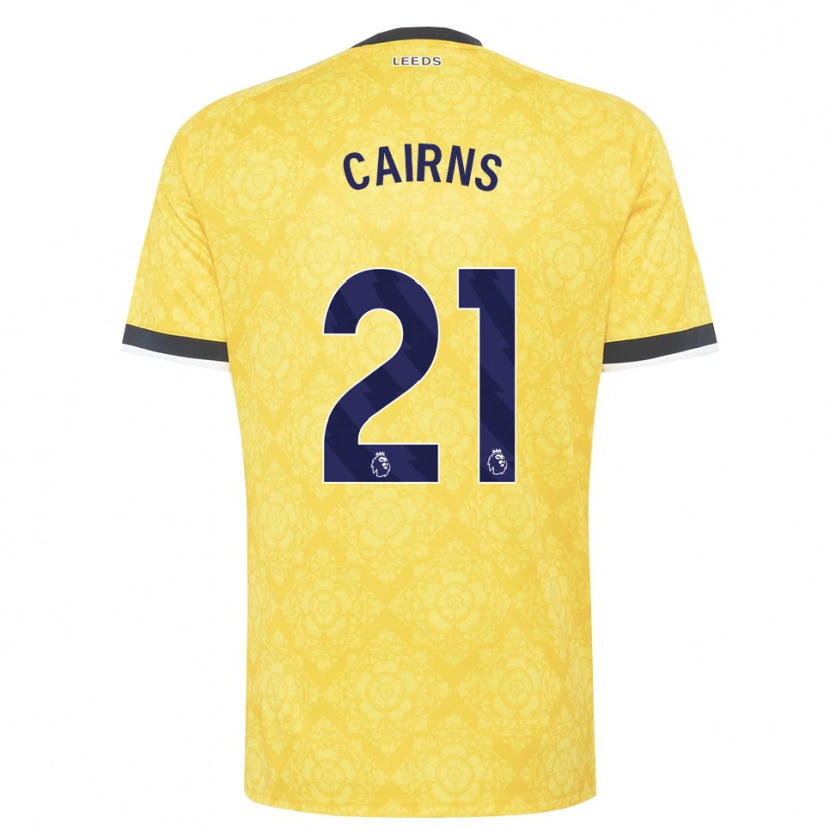 Danxen Criança Camisola Alex Cairns #21 Amarelo Branco Preto Alternativa 2026/27 Camisa