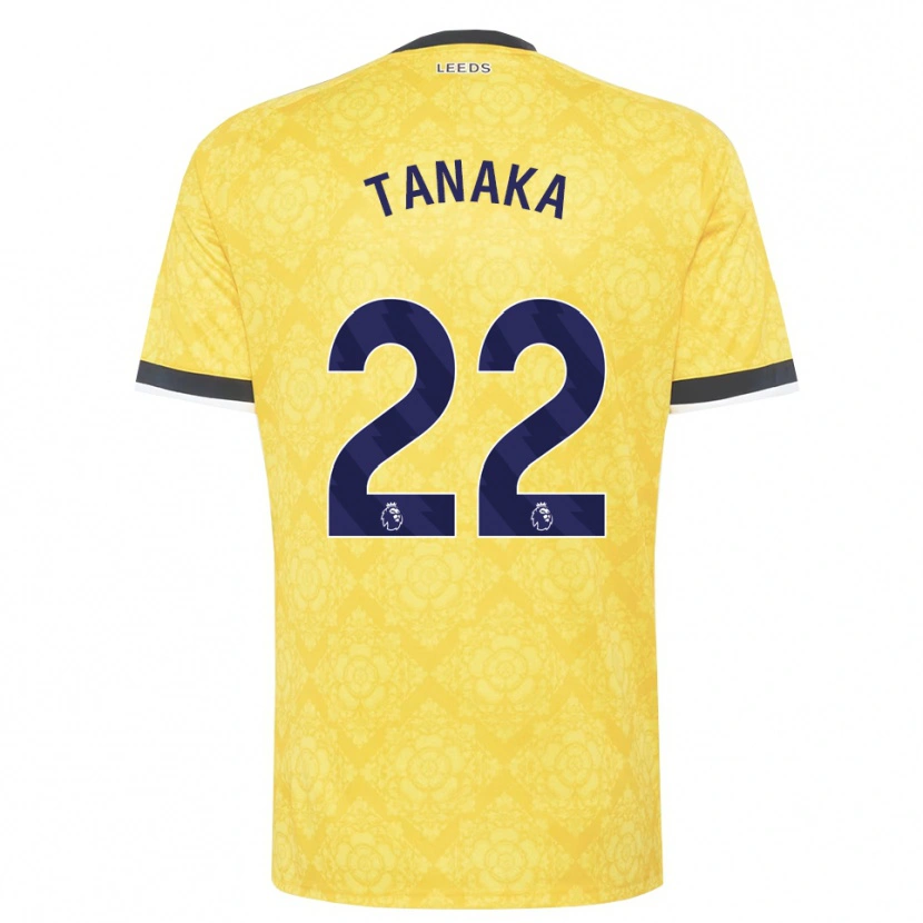 Danxen Criança Camisola Ao Tanaka #22 Amarelo Branco Preto Alternativa 2026/27 Camisa