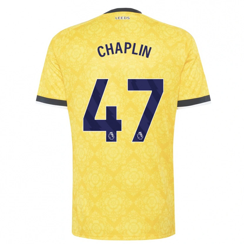 Danxen Criança Camisola Rhys Chadwick #47 Amarelo Branco Preto Alternativa 2026/27 Camisa
