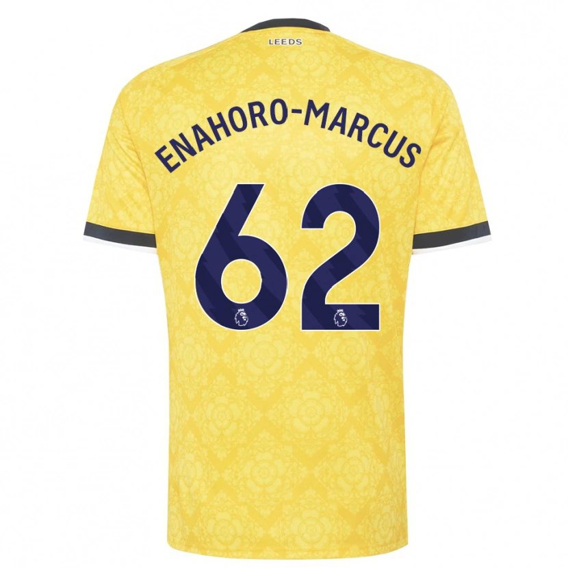 Danxen Criança Camisola Louis Enahoro-Marcus #62 Amarelo Branco Preto Alternativa 2026/27 Camisa