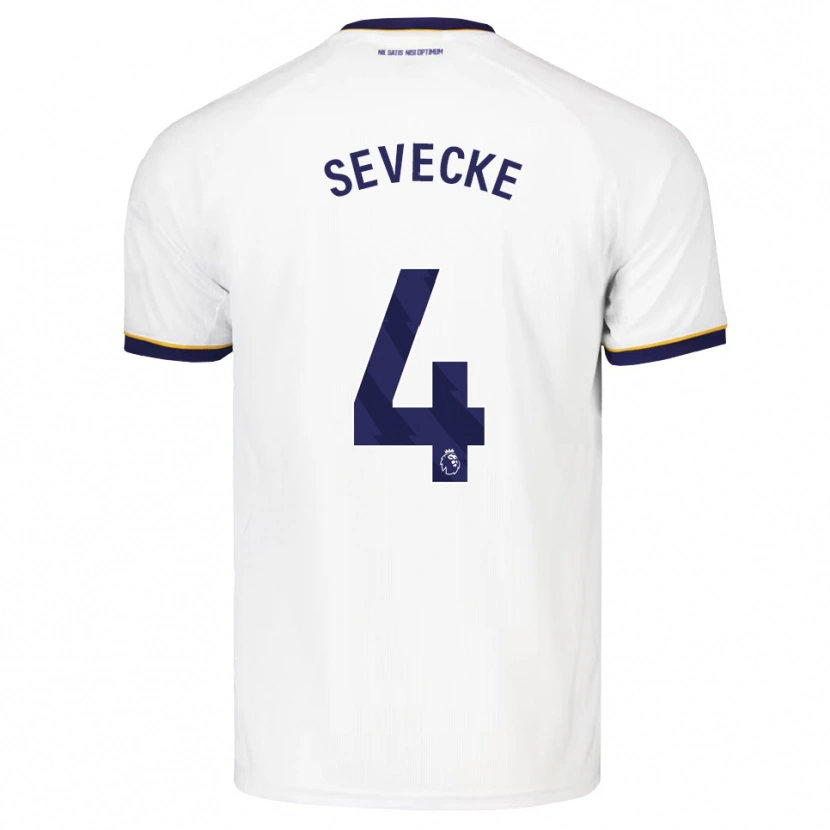 Danxen Criança Camisola Rikke Sevecke #4 Midnightblue Branco Amarelo Alternativa 2026/27 Camisa