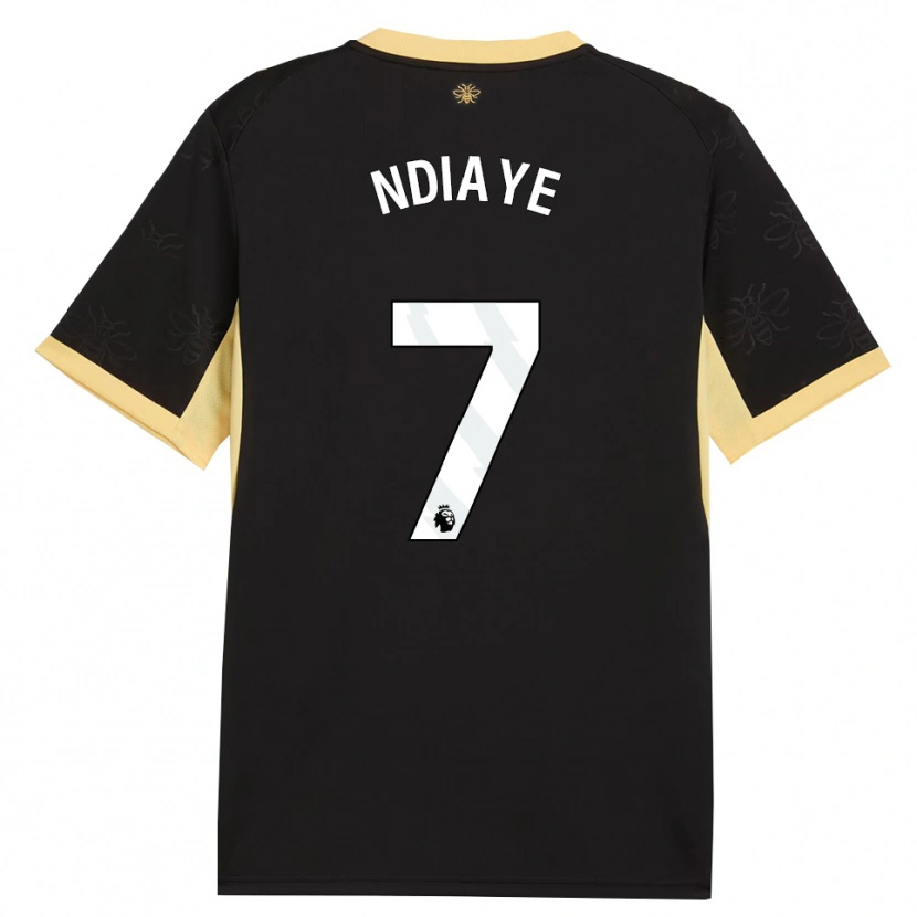 Danxen Criança Camisola Iliman Ndiaye #7 Preto Amarelo Alternativa 2026/27 Camisa