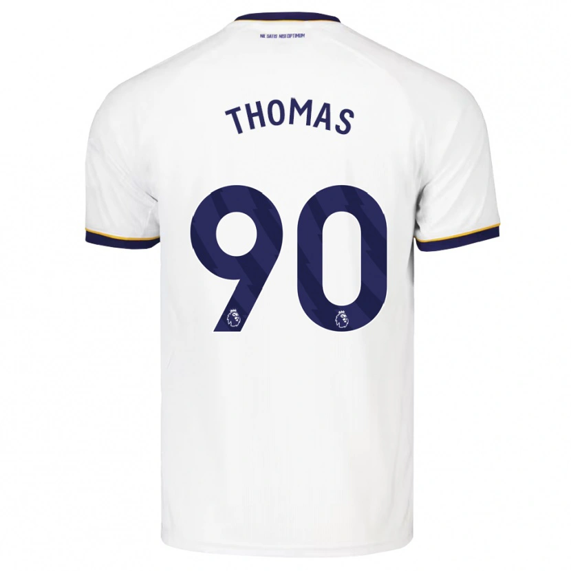 Danxen Criança Camisola Aled Thomas #90 Midnightblue Branco Amarelo Alternativa 2026/27 Camisa