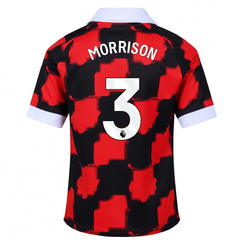 Danxen Criança Camisola Kymarley Morrison #3 Vermelho Branco Preto Alternativa 2026/27 Camisa