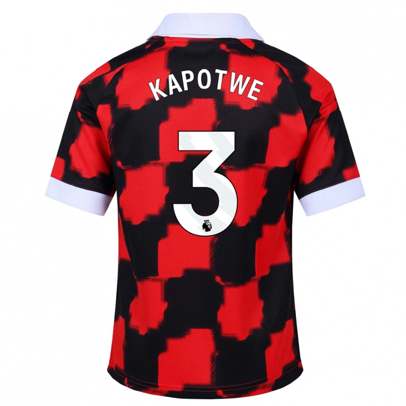 Danxen Criança Camisola Chase Kapotwe #3 Vermelho Branco Preto Alternativa 2026/27 Camisa