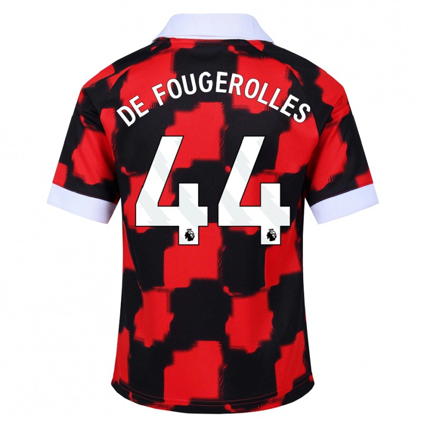 Danxen Criança Camisola Luc De Fougerolles #44 Vermelho Branco Preto Alternativa 2026/27 Camisa