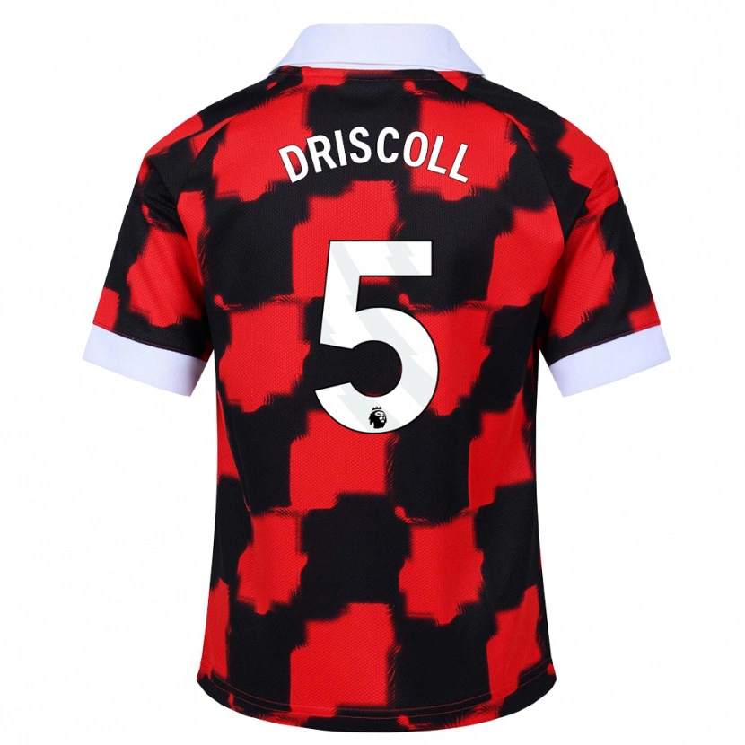 Danxen Criança Camisola Teddy Driscoll #5 Vermelho Branco Preto Alternativa 2026/27 Camisa