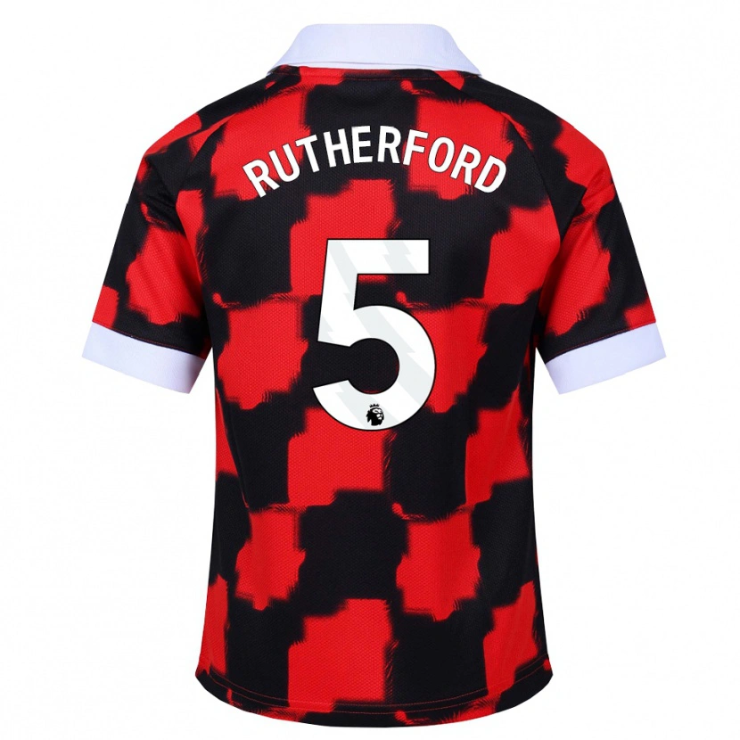 Danxen Criança Camisola Leeta Rutherford #5 Vermelho Branco Preto Alternativa 2026/27 Camisa