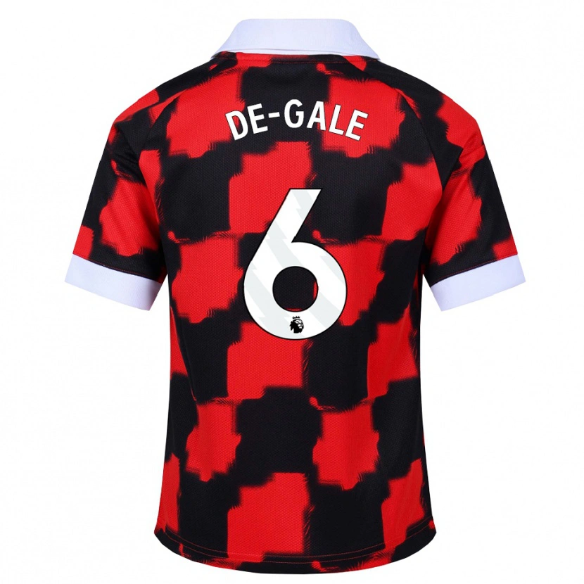 Danxen Criança Camisola Dylan De-Gale #6 Vermelho Branco Preto Alternativa 2026/27 Camisa