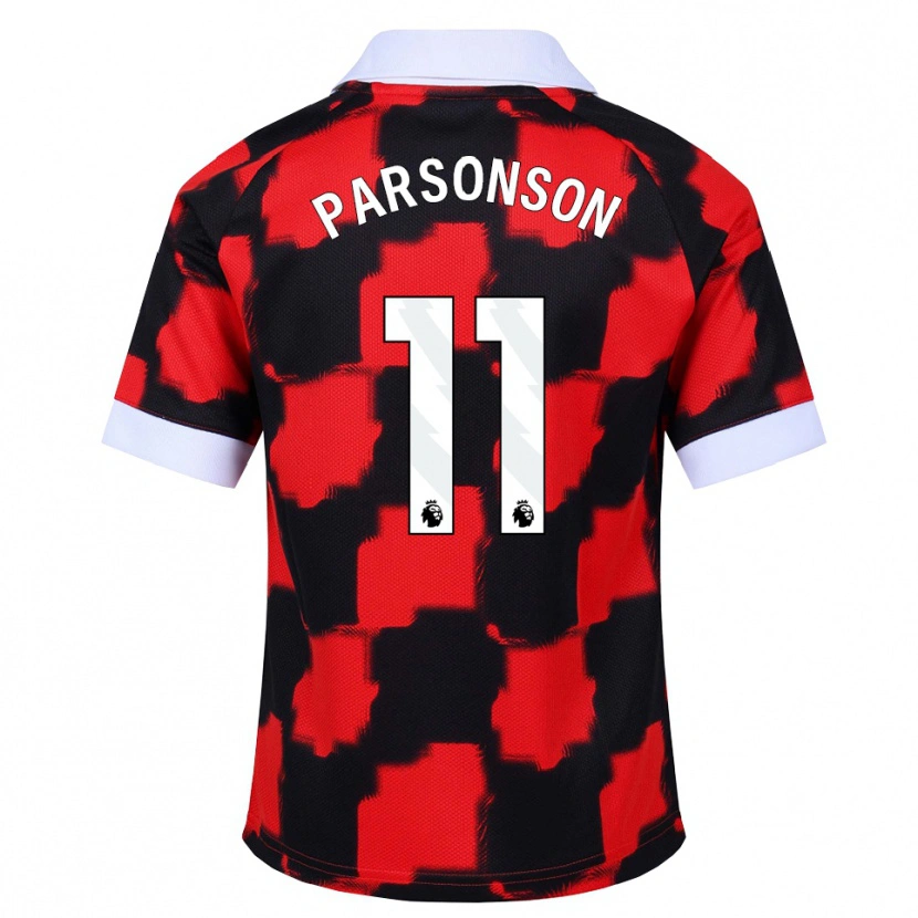 Danxen Criança Camisola Madi Parsonson #11 Vermelho Branco Preto Alternativa 2026/27 Camisa