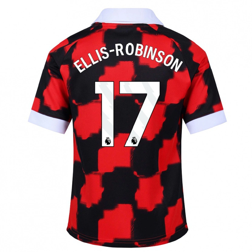 Danxen Criança Camisola Eddie Ellis-Robinson #17 Vermelho Branco Preto Alternativa 2026/27 Camisa