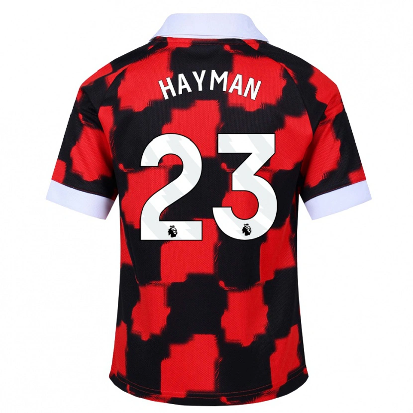 Danxen Criança Camisola Alex Hayman #23 Vermelho Branco Preto Alternativa 2026/27 Camisa