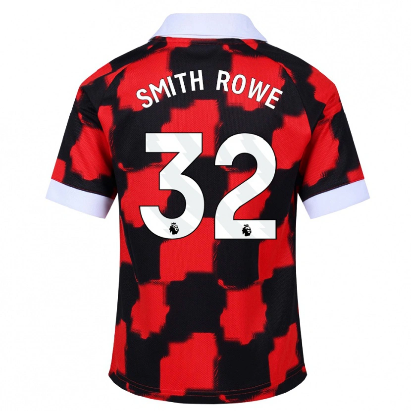 Danxen Criança Camisola Emile Smith Rowe #32 Vermelho Branco Preto Alternativa 2026/27 Camisa