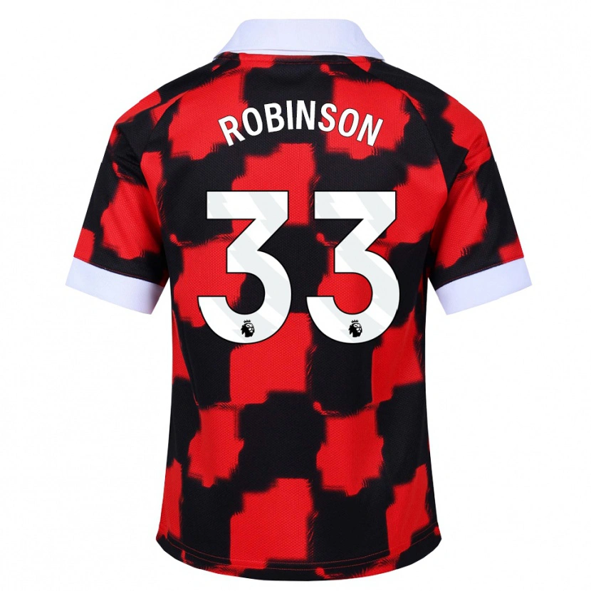 Danxen Criança Camisola Antonee Robinson #33 Vermelho Branco Preto Alternativa 2026/27 Camisa