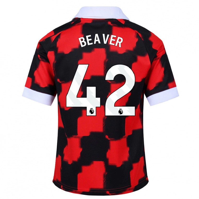 Danxen Criança Camisola Cat Beaver #42 Vermelho Branco Preto Alternativa 2026/27 Camisa