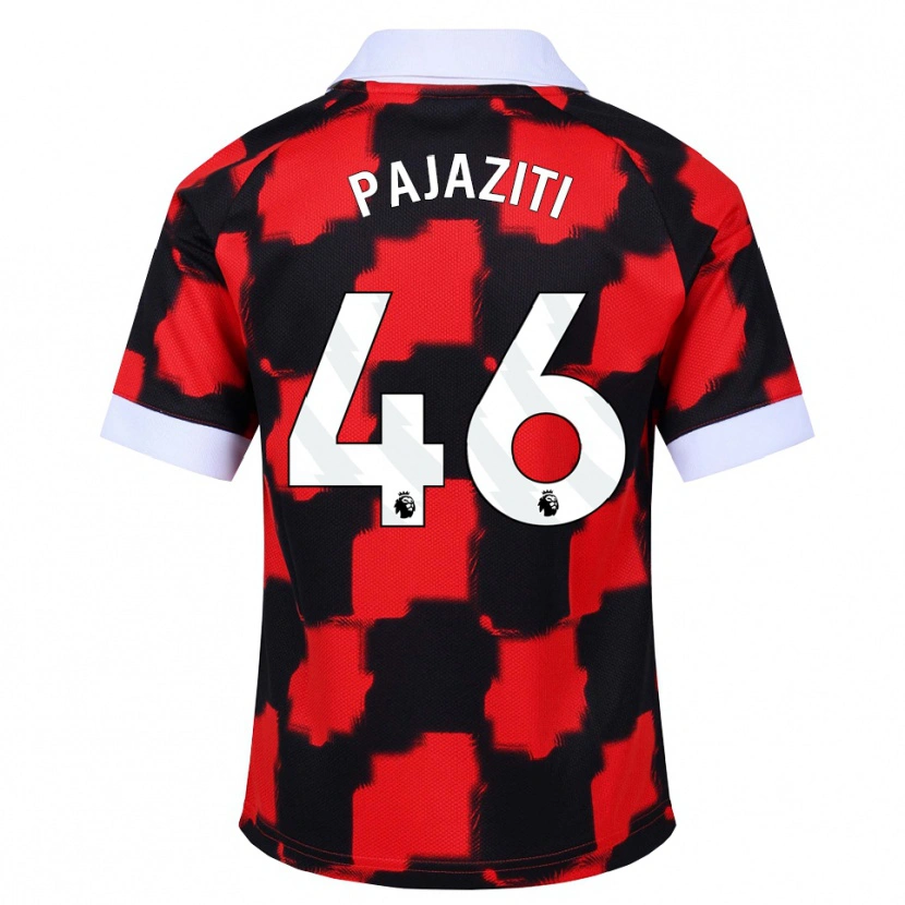 Danxen Criança Camisola Adrion Pajaziti #46 Vermelho Branco Preto Alternativa 2026/27 Camisa