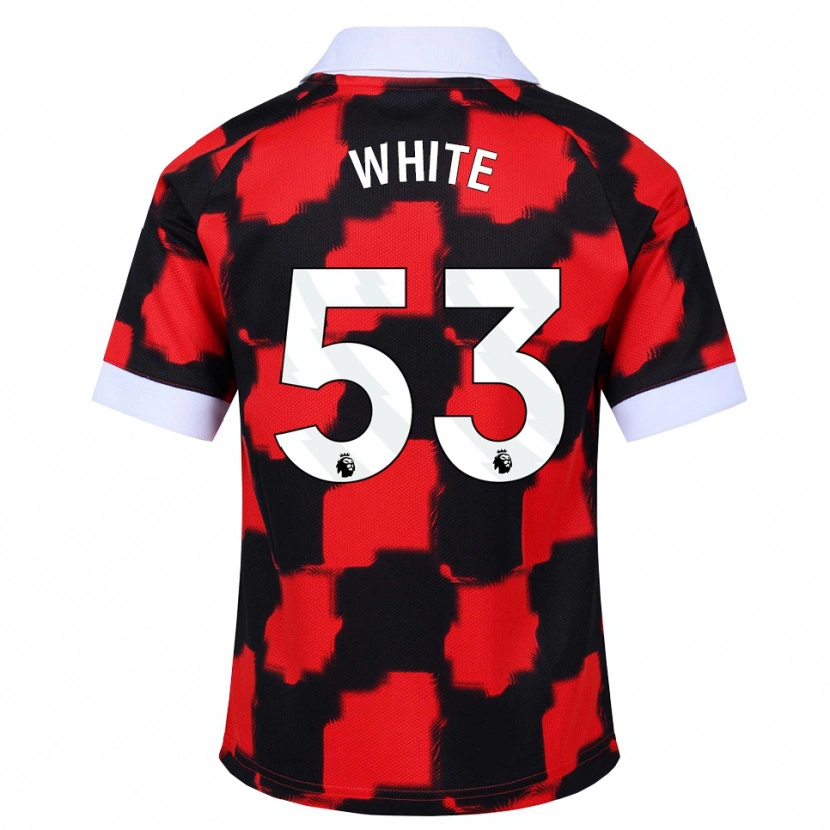 Danxen Criança Camisola Alfie White #53 Vermelho Branco Preto Alternativa 2026/27 Camisa