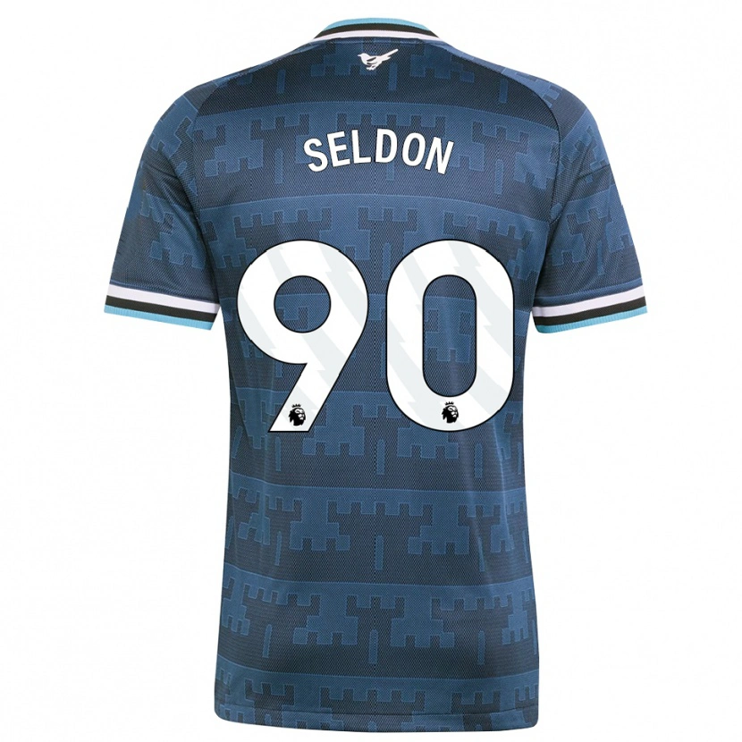 Danxen Criança Camisola Alfie Seldon #90 Amarelo Preto Azul Alternativa 2026/27 Camisa