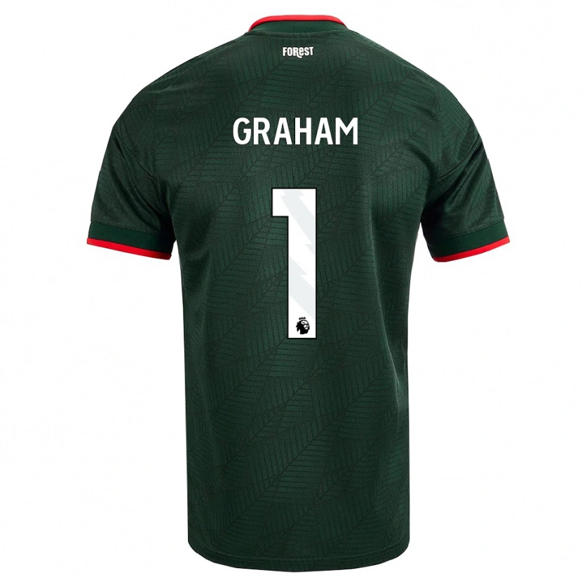 Danxen Criança Camisola Ally Graham #1 Verde Escuro Vermelho Alternativa 2026/27 Camisa