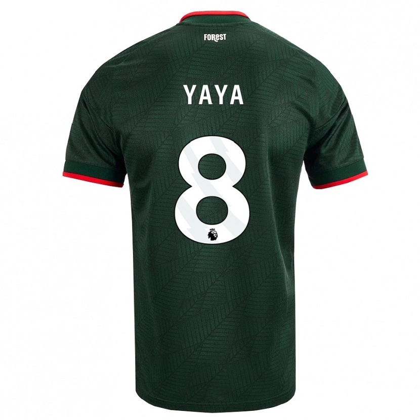 Danxen Criança Camisola Cherif Yaya #8 Verde Escuro Vermelho Alternativa 2026/27 Camisa