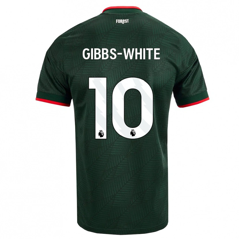 Danxen Criança Camisola Morgan Gibbs-White #10 Verde Escuro Vermelho Alternativa 2026/27 Camisa