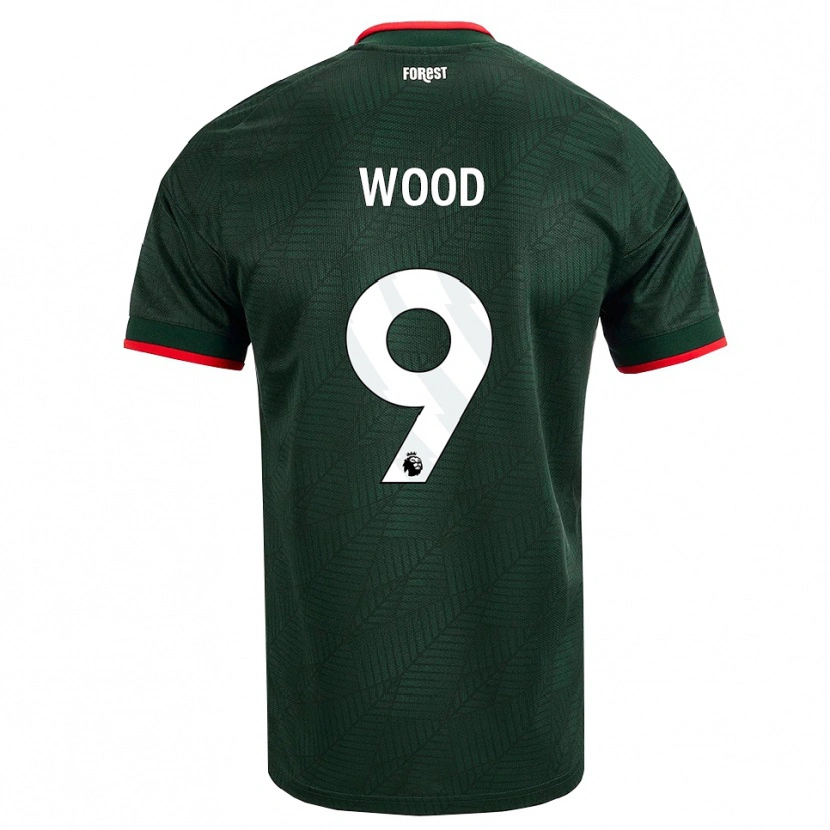 Danxen Criança Camisola Chris Wood #9 Verde Escuro Vermelho Alternativa 2026/27 Camisa