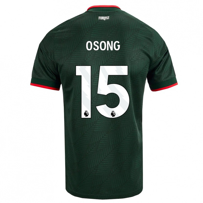 Danxen Criança Camisola Detlef Esapa Osong #15 Verde Escuro Vermelho Alternativa 2026/27 Camisa