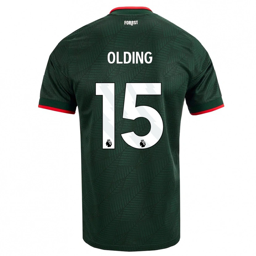 Danxen Criança Camisola Hollie Olding #15 Verde Escuro Vermelho Alternativa 2026/27 Camisa