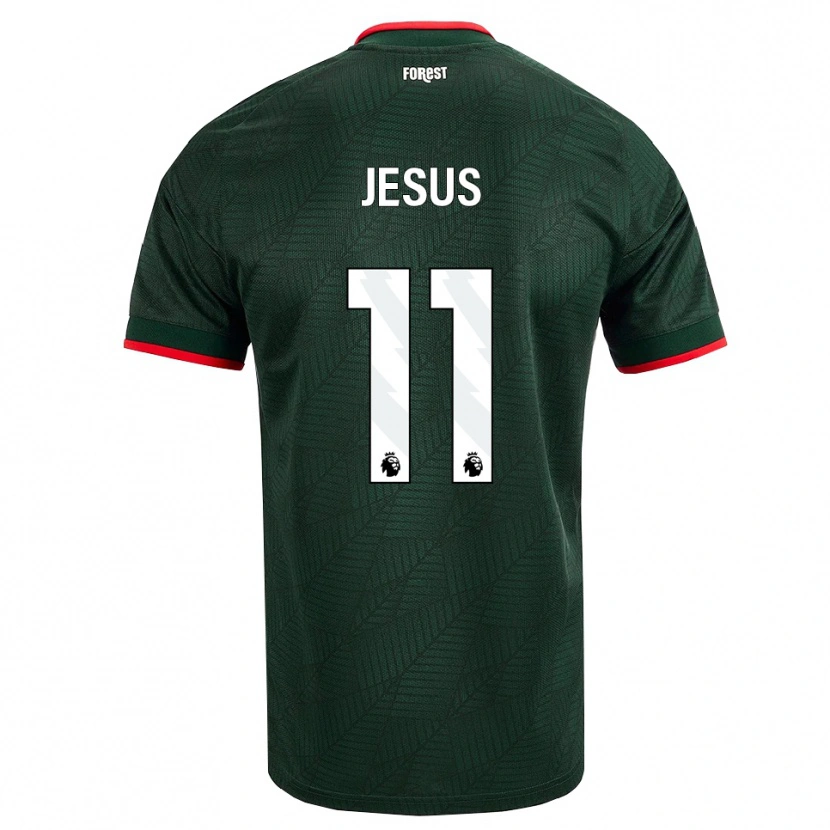 Danxen Criança Camisola Igor Jesus #11 Verde Escuro Vermelho Alternativa 2026/27 Camisa