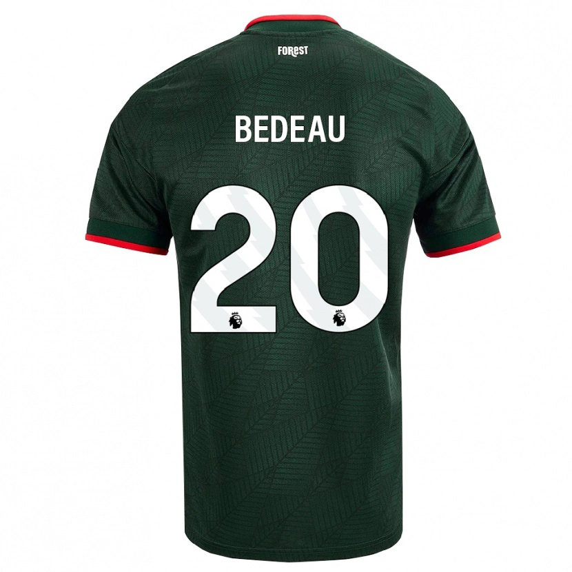 Danxen Criança Camisola Naomi Bedeau #20 Verde Escuro Vermelho Alternativa 2026/27 Camisa