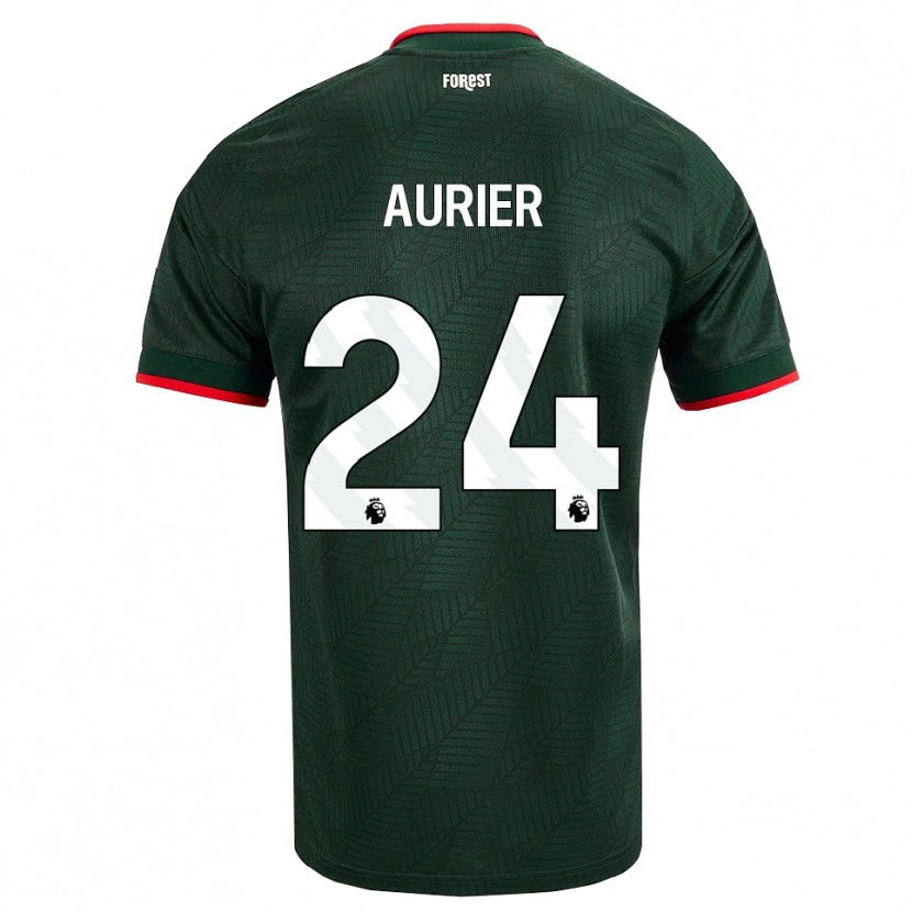 Danxen Criança Camisola Serge Aurier #24 Verde Escuro Vermelho Alternativa 2026/27 Camisa