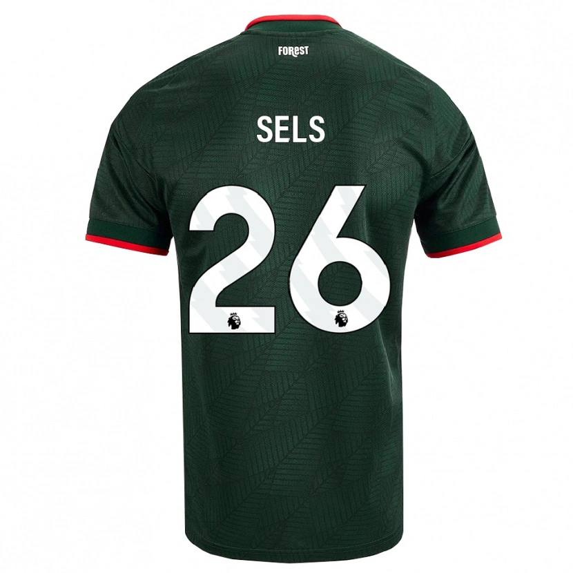 Danxen Criança Camisola Matz Sels #26 Verde Escuro Vermelho Alternativa 2026/27 Camisa