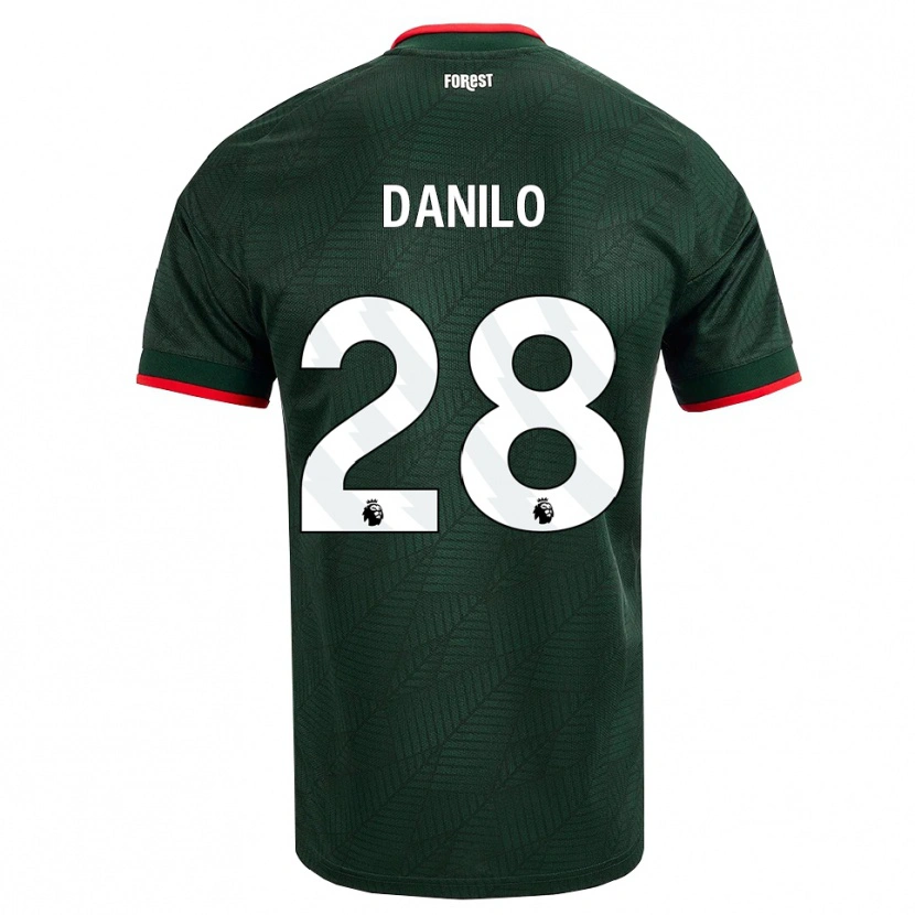 Danxen Criança Camisola Danilo #28 Verde Escuro Vermelho Alternativa 2026/27 Camisa