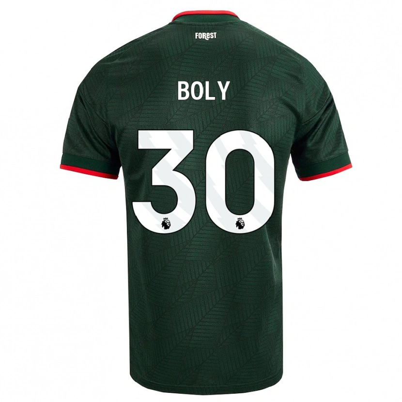 Danxen Criança Camisola Willy Boly #30 Verde Escuro Vermelho Alternativa 2026/27 Camisa