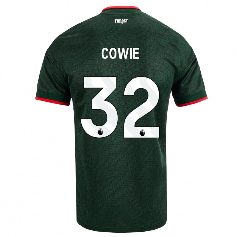 Danxen Criança Camisola Abi Cowie #32 Verde Escuro Vermelho Alternativa 2026/27 Camisa